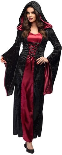 Vampier Jurk Mistress met Capuchon