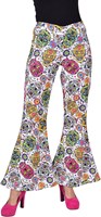 Dames Hippiebroek Mexican Skull - Day of the Dead