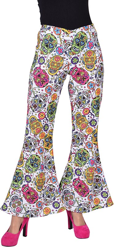 Dames Hippiebroek Mexican Skull - Day of the Dead