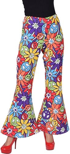 Dames Hippiebroek Smiley Peace