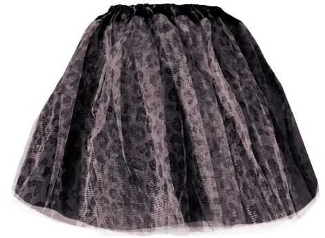 Tule Rokje 3 lagen Panter (40cm)