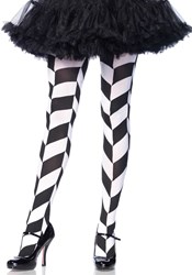 Panty Chevron Illusion Zwart-Wit