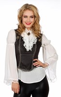 Luxe Piratenblouse Ecru met Top voor dames 