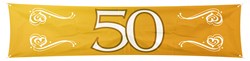 Banner 50 Goud 180x40cm