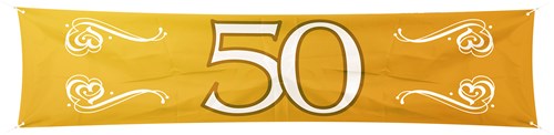 Banner 50 Goud 180x40cm