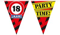 Vlaggenlijn Party 18 Jaar Verkeersbord