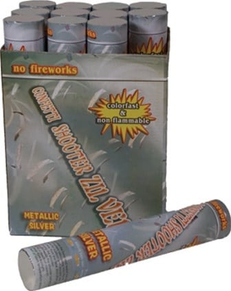 Party Popper Zilver 30cm (brandveilig)