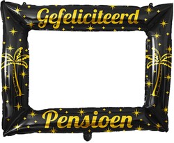 Folieballon Fotolijst Pensioen (85x66cm)