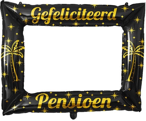 Folieballon Fotolijst Pensioen (85x66cm)