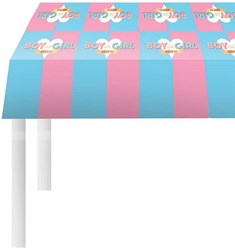 Tafelkleed Gender Reveal Boy or Girl 270x136cm