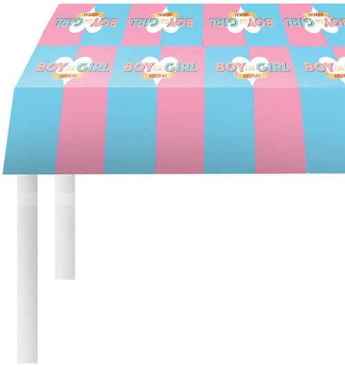 Tafelkleed Gender Reveal Boy or Girl 270x136cm