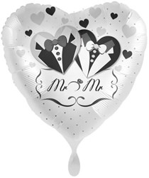 Folieballon Huwelijk Mr&Mr (43cm)