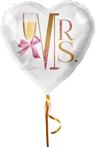 Folieballon Huwelijk Mrs (43cm)