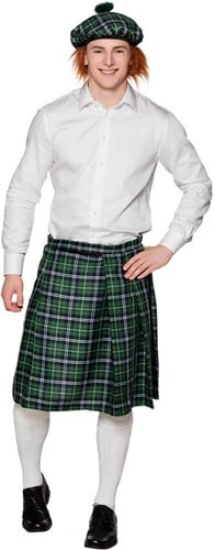 Schotse Kilt Groen (60cm)