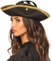 Piratenhoed Driesteek Ruby (zijkant)