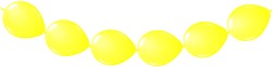 Doorknoopballonnen 8st. Geel 