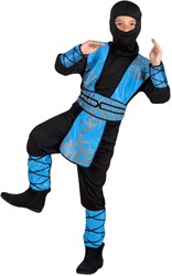 Ninjapak Blauw-Zwart Kind