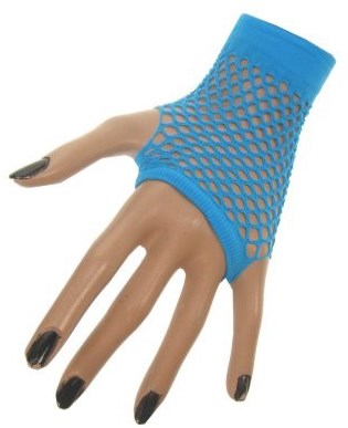 Nethandschoenen Vingerloos Kort Fluor Blauw