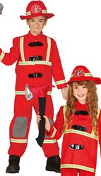 Brandweer Kostuum Rood voor Kinderen