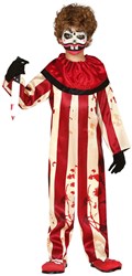 Horror Clown Kostuum Gestreept Kind