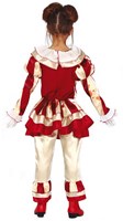 Horror Clown Kostuum Gestreept Kind (achterkant)
