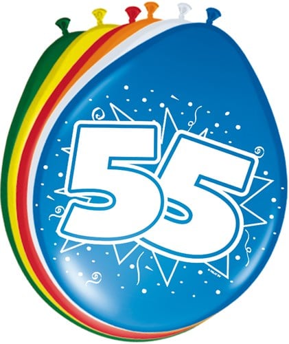 Ballonnen 55jaar 8st