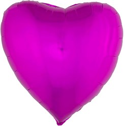 Folieballon Hartje XL Metallic Pink (80x75cm)