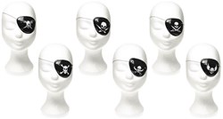 Piraten Ooglapje Doodshoofd (plastic)