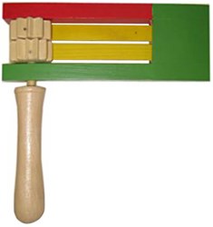 Houten Ratel Rood-Geel-Groen