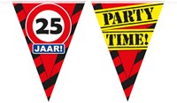 Vlaggenlijn Party 25 Jaar Verkeersbord