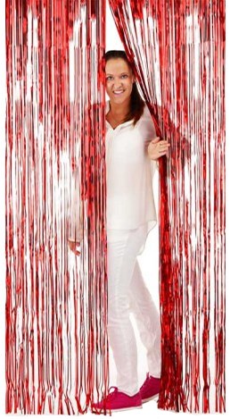 Deurgordijn Folie 2x1mtr Rood 