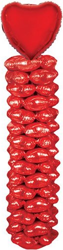 Folie Ballonnenpilaar Hart (160cm)