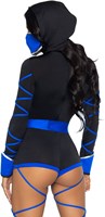 Dameskostuum Sexy Dragon Ninja Blue (blauw detail achterkant)
