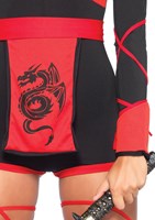 Dameskostuum Sexy Dragon Ninja Red (rood detail 3)