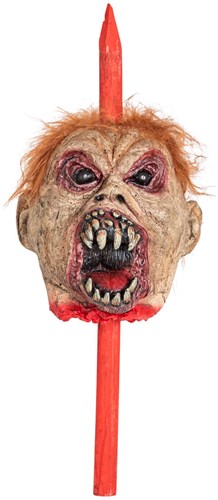 Halloween Deco Zombie Hoofd op Staak 