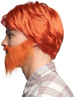 Herenpruik Oranje met baard (zijkant)