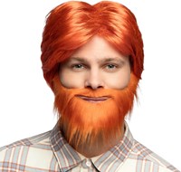 Herenpruik Oranje met baard