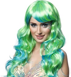 Pruik Zeemeermin Aqua