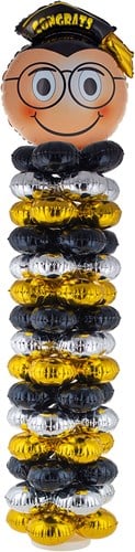 Folie Ballonnenpilaar Geslaagd (160cm)