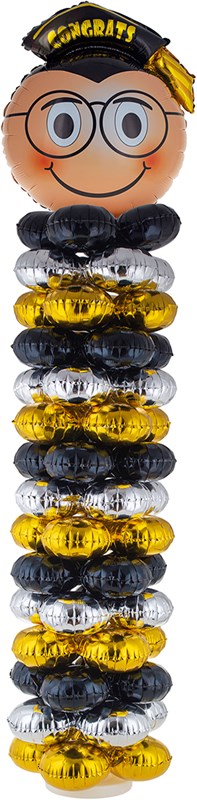 Folie Ballonnenpilaar Geslaagd (160cm)