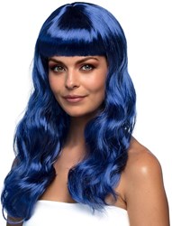Pruik Party Chique Blauw