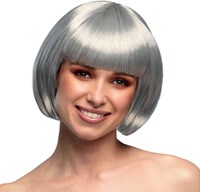 Pruik Bobline Cabaret Zilver