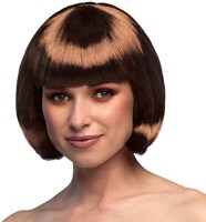 Pruik Bobline Cabaret Bruin