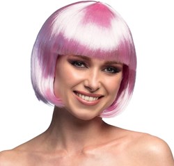 Pruik Bobline Cabaret Lichtroze
