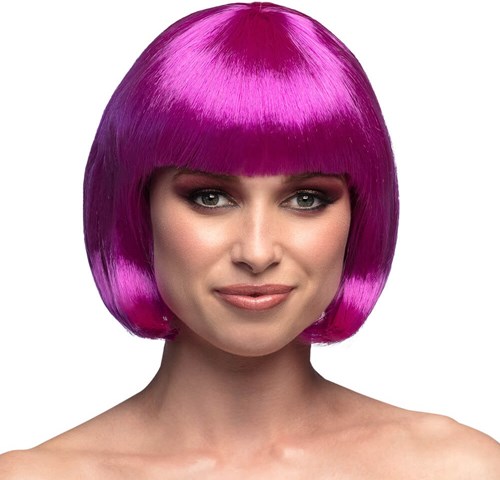 Pruik Bobline Cabaret Paars