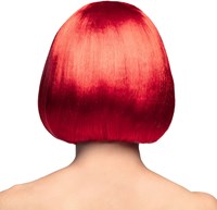 Pruik Bobline Cabaret Rood (achterkant)