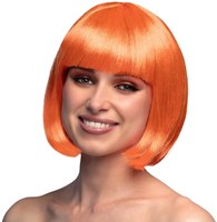 Pruik Bobline Cabaret Oranje