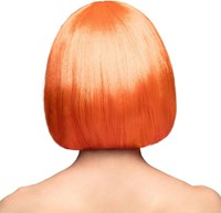 Pruik Bobline Cabaret Oranje (achterkant)