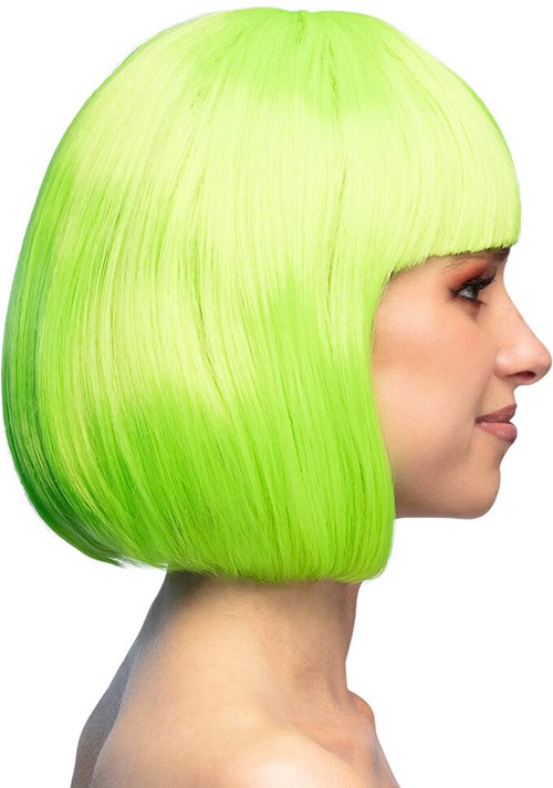 Pruik Bobline Cabaret Groen (zijkant)