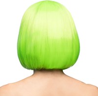 Pruik Bobline Cabaret Groen (achterkant)